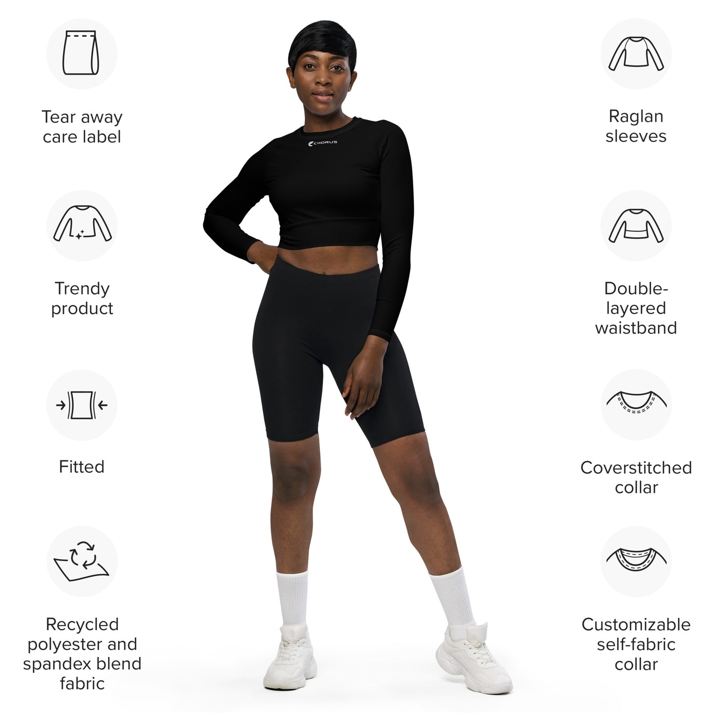 Long-sleeve Performance Crop Top